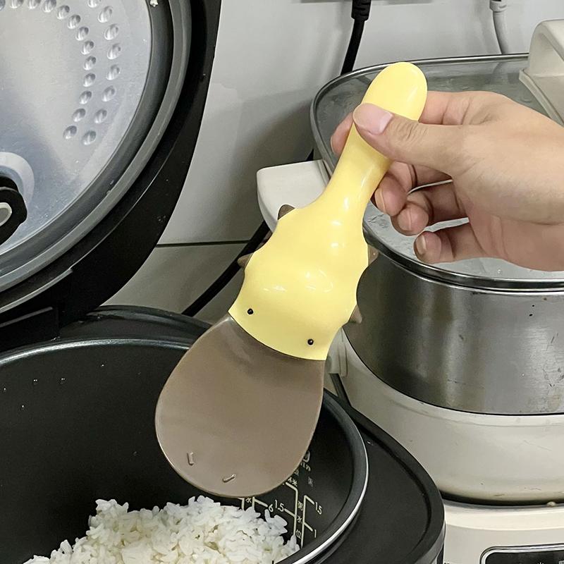 Creative Duckbill Platypus Rice Spoon Non Stick Rice Container Rice Cooker Food Grade Household High Temperature Resistant 1Pc A