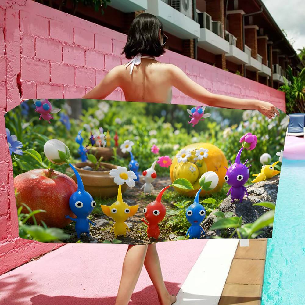 P-pikmin Game Big Microfiber Beach Towels Quick Dry Towel Sand Beach Towels Pool Towel For Travel Swim Pool Yoga