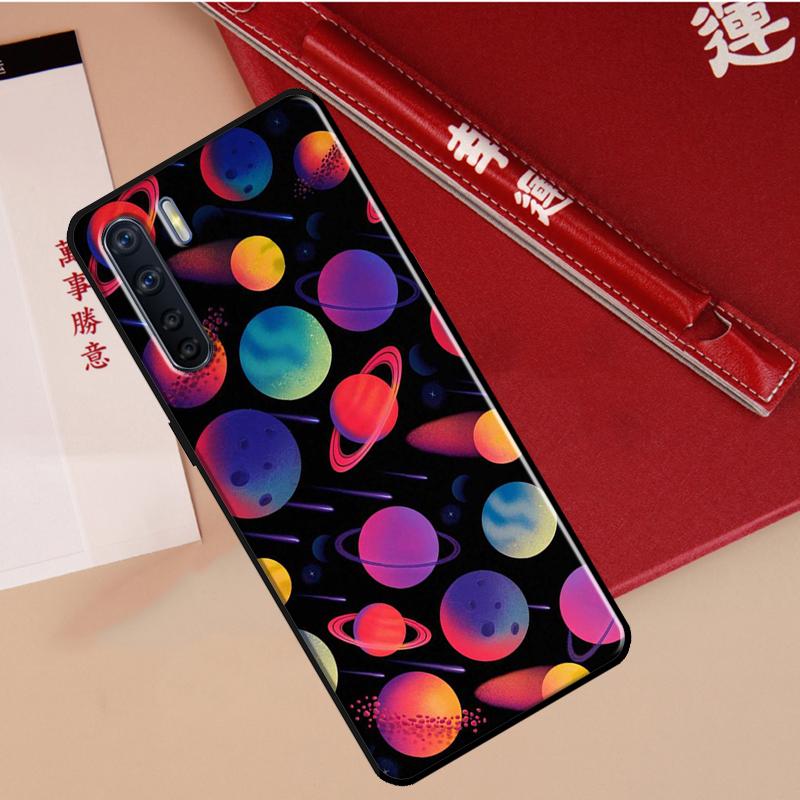 Outer Space Planet Stars Moon Case For Oppo A60 A98 A58 A78 A18 A38 A80 A40 A77 A57 A17 A74 A54 A94 A96 A76 A16 A15 A5 Pro
