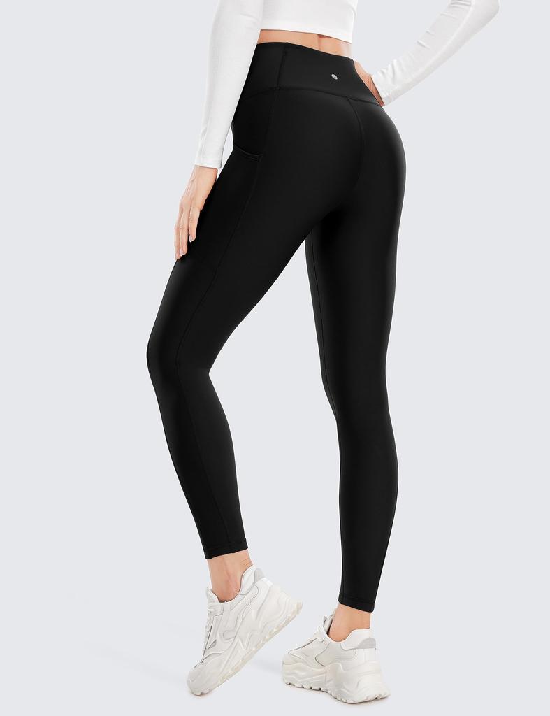 CRZ YOGA Winter Yoga and Size XS Women's Fleece-Lined Leggings, High-Waisted, Sweat-Wicking, Quick-Drying, Cold-Weather Leggings, 25-Inch Inseam,