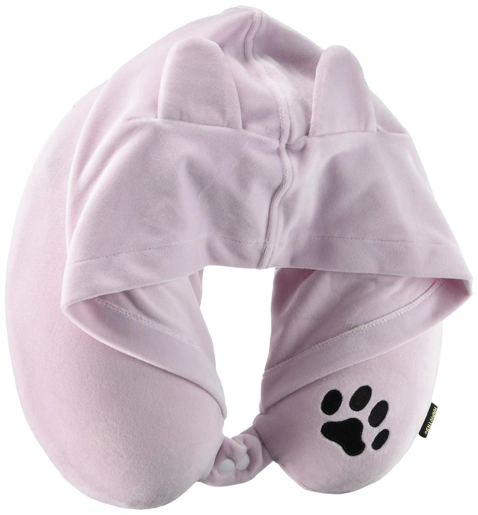 Hapitas HAP7062 Kapuzenkissen mit Katzenohren, 32 cm, 0,32 kg, 418 Katzenohr Rosa