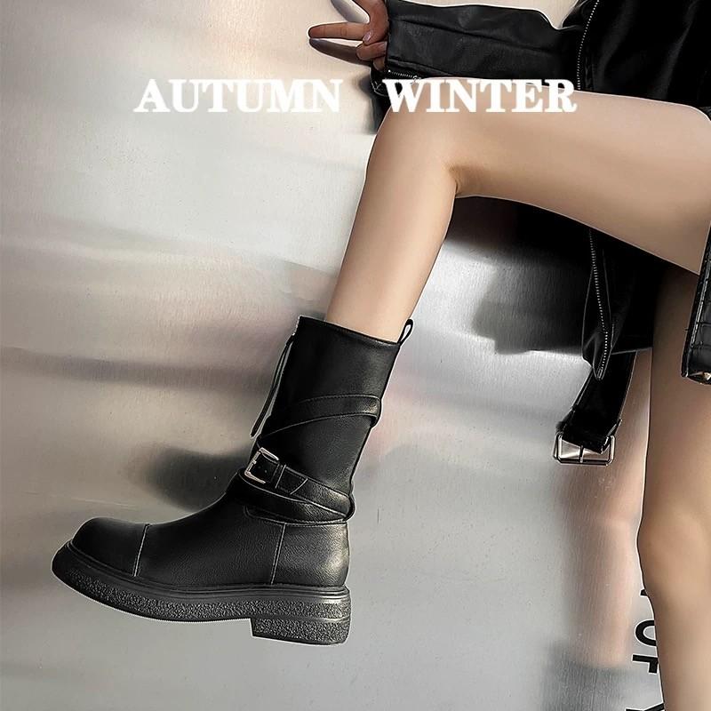 

Винтажные коричневые ботинки средней длины, женские новые нишевые короткие ботинки в британском стиле с толстой основой и застежкой-молнией в стиле вестерн 40