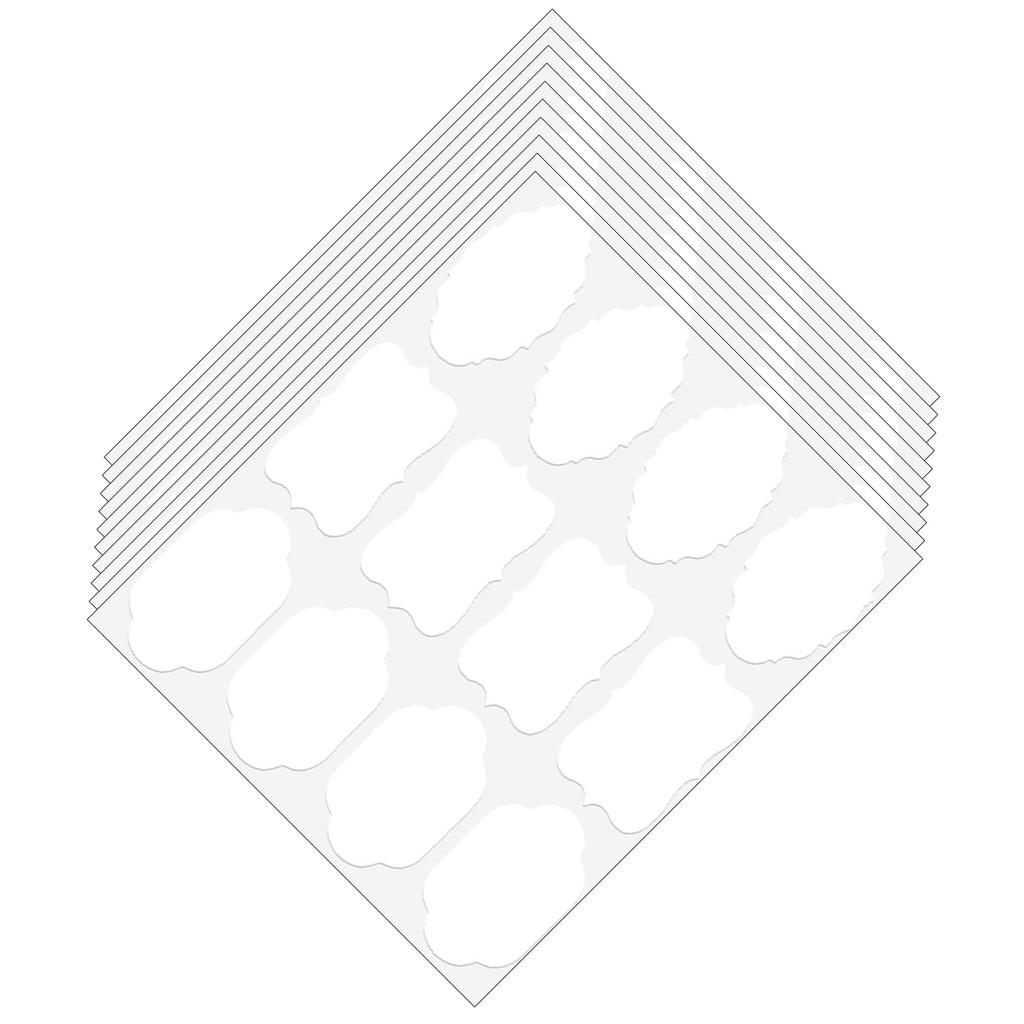 Fancy Shape Kraft Bottle Labels 120PCS Essential Bottle Labels for Canning Storage Box and Christmas Gift Wrapping