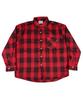SK8ER ROCK Vintage Tartan Check Shirt ((Red))