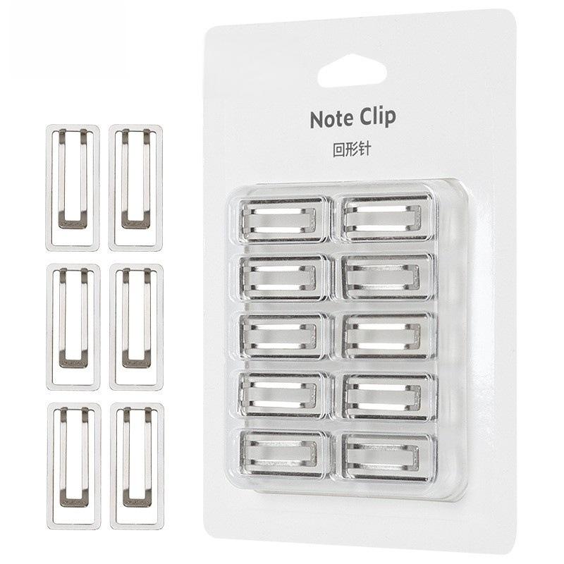 10Pcs Square Thickened Binder Clips - Metal Paper Clips - Office Supplies For Documents, Notes & Bookmarking 10PCS