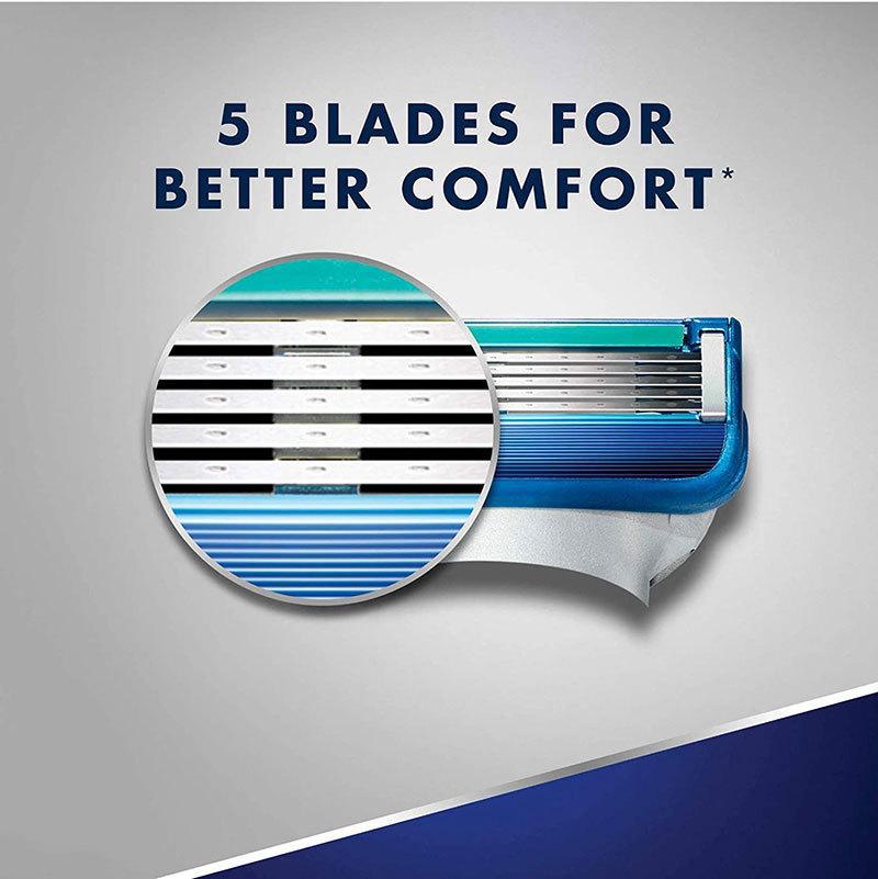 Lames de rasoir 5 couches, têtes remplaçables pour cassettes de rasage Fusione Men. Lames de rasage pour hommes.