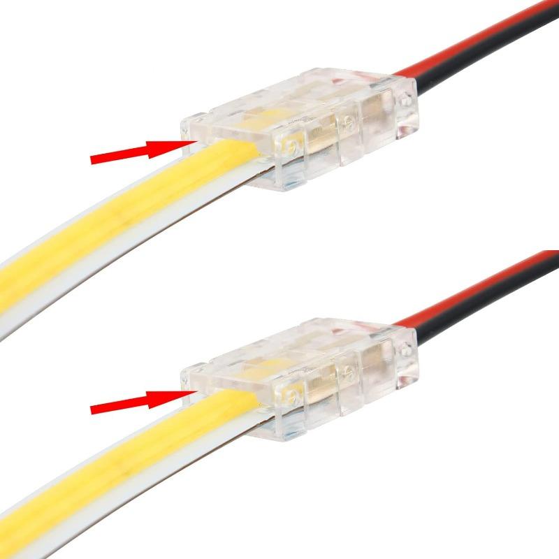 1/50pcs LED Strip Connector 8/10mm 2P SMD/COB LED Strips Terminals To Wire Connection Solderless Extension for Strip Lights