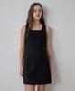 LAMINEZ Tweed Sleeveless Dress - Black