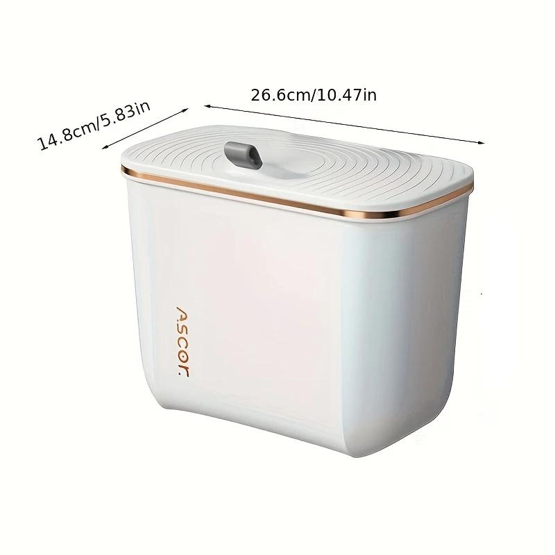 Hanging Trash Can Kitchen Cabinet Door Wall Mounted Garbage Bin Recycling Garbage Basket with Lid Bathroom Kitchen Accessories