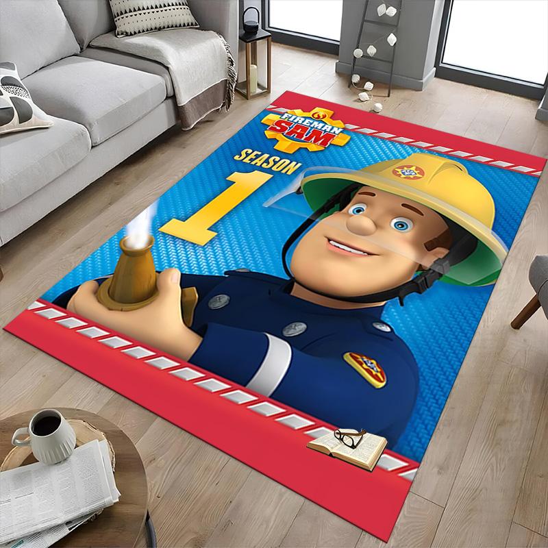 1pc Fireman Sams Seasonal Adventures Carpet for Playroom Bedroom Living Room Sofa Home Decor,kids Game Area Rug Non-slip Floor Mat Y72896