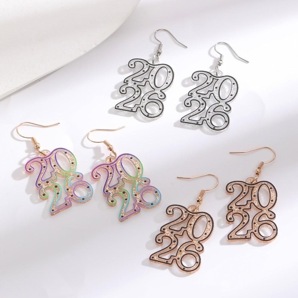 Acrylic Glitter 2026 Stud Earrings Jewelry 2026 Necklace Vintage Party Earrings Pendant  Gift