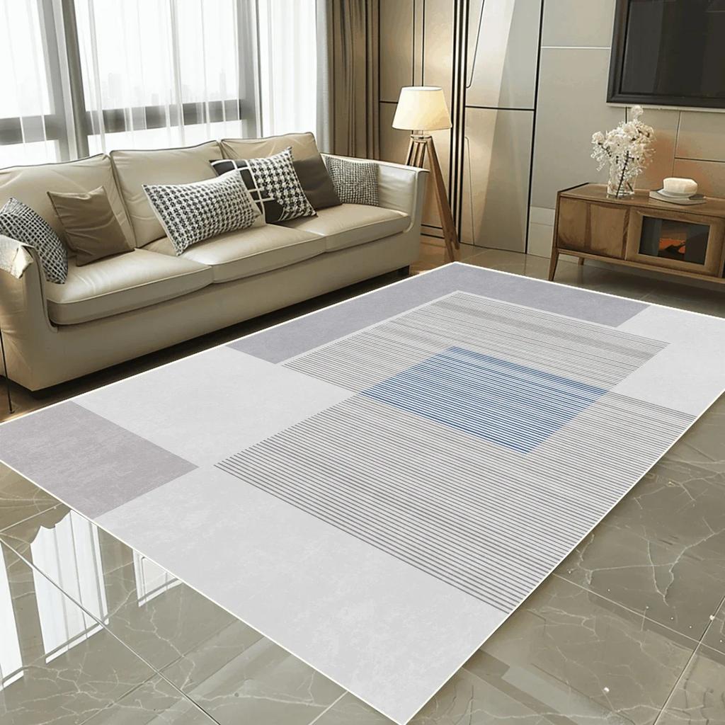 Tappeti Geometrici Stile Nordico per Soggiorno 200x300cm Tappeti per Stanze Grandi Lavabili in Macchina Antiscivolo Tappetino Tatami Europeo