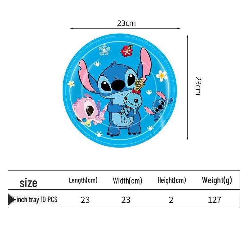 Lilo & Stitch Blaues Thema Geburtstagsparty-Set: Wimpel, Teller & Besteck