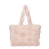 New large-capacity fashion tote bag plush contrasting color simple shoulder underarm bag handbag winter