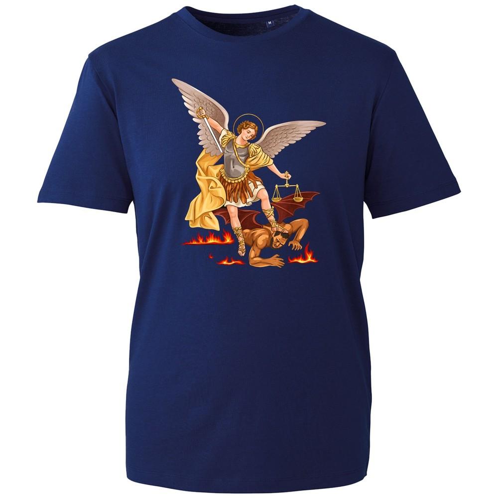 Saint Michael Archangel T Shirt Saint Michael Defeating Devil Unisex Graphic Tee S