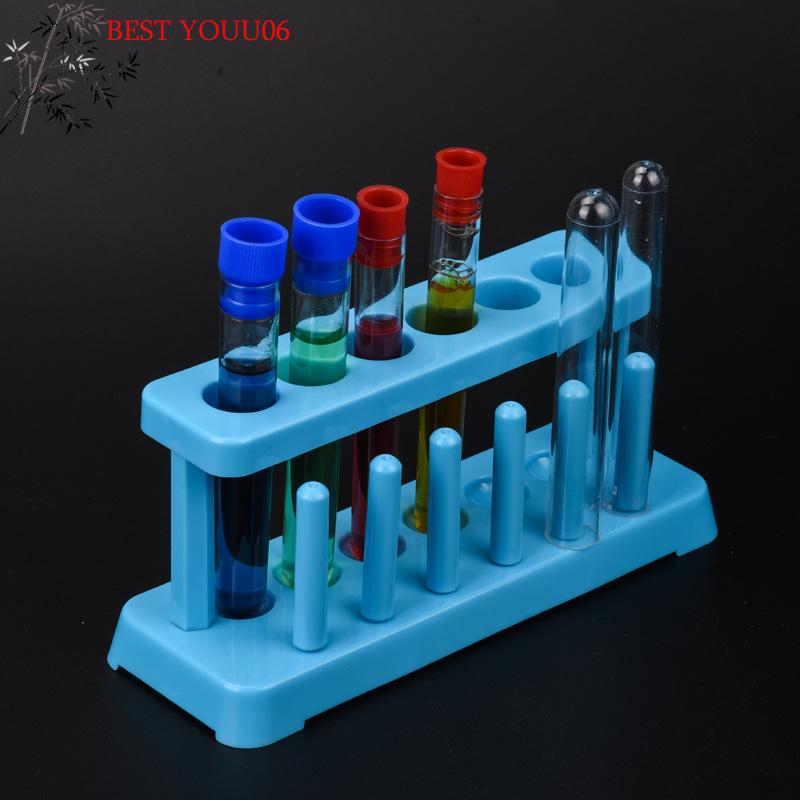 

(YOUU06)New Lab School Supplies Red Plastic Test Tube Rack 6 Holes Holder Support Burette Stand Laboratory Test Tube Stand Shelf onesize