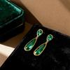 Vintage Palace Style Drop Earrings With Geometric Waterdrop Design For Womens Fashion Accessories