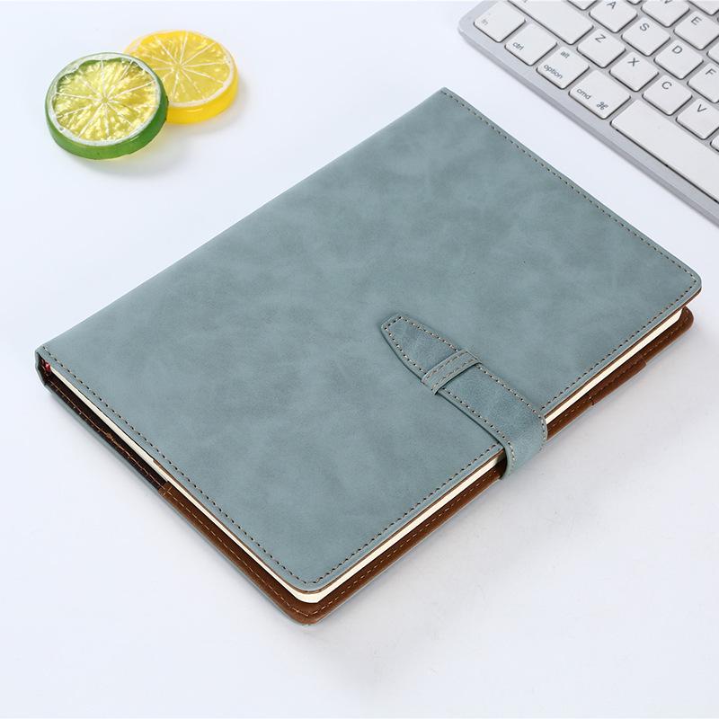Customizable Color-Changing PU Leather Business Notebook with Buckle - B5 Size