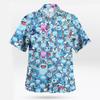 Anime Mudkip Pokemon Blue Hawaiian Shirt - Tropi Hawaiian Shirts Spring Sports Men's T-Shirt Children's Clothing Tee Y2k Woman