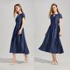 Shetu Women's Summer Denim Midi Dress