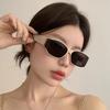 New Men and Women Couple Sunglasses UV Protection Retro Advanced Curved Screen Design Cat Eye Sunglasses