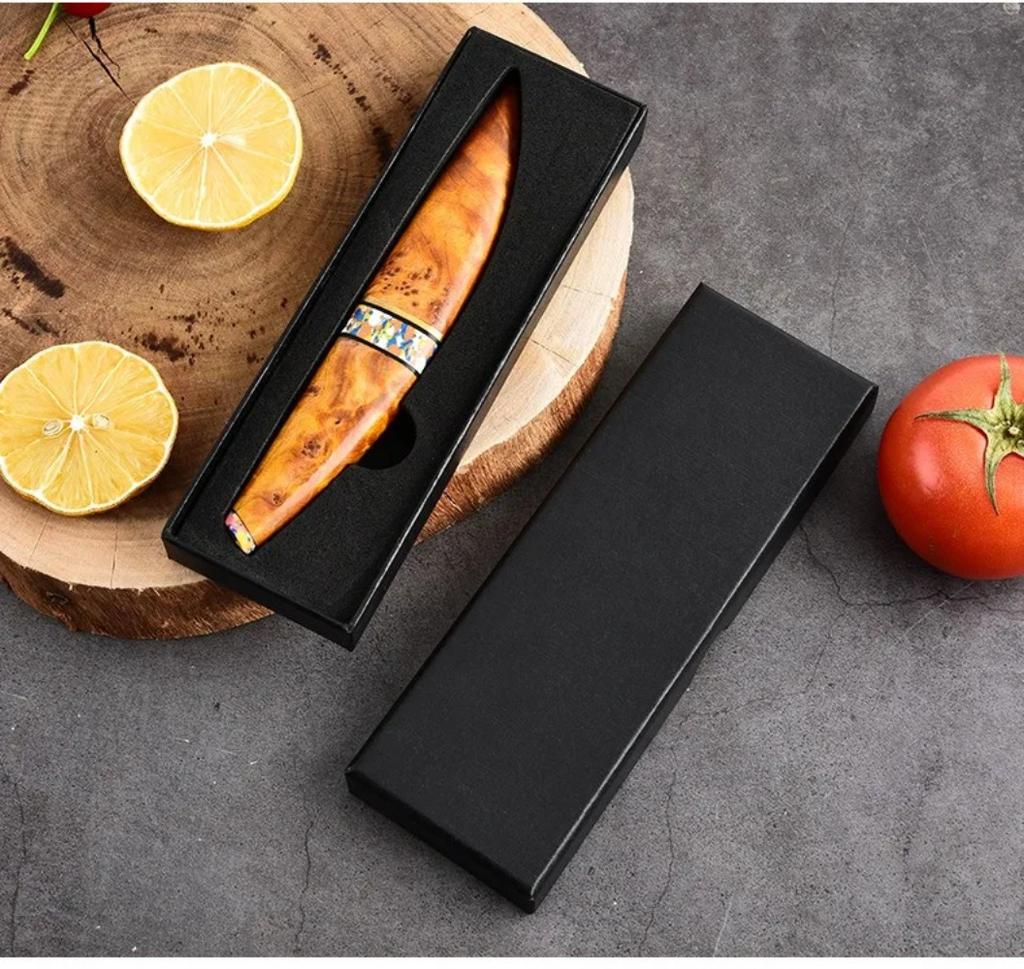 Cuchillo Mongol Multifuncional Característico, Tres Piezas de Acero Combinado, Forjado en Uno, Afilado, Fino y Compacto Regalo