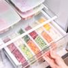 2/4/6 Refrigerator Organizer Storage Fresh-keeping Box Plastic Microwave Lunch Box Sealed Portable Partition Box Fruit Meat Storage Box 4 Compartments
