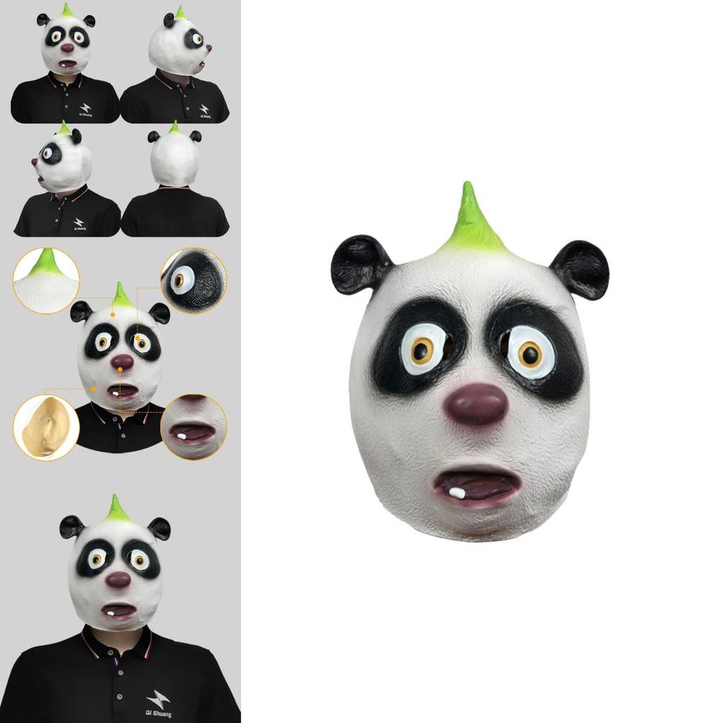 Hilarious Panda And Animal Latex Headpiece For Creative Costume And Diy Parties