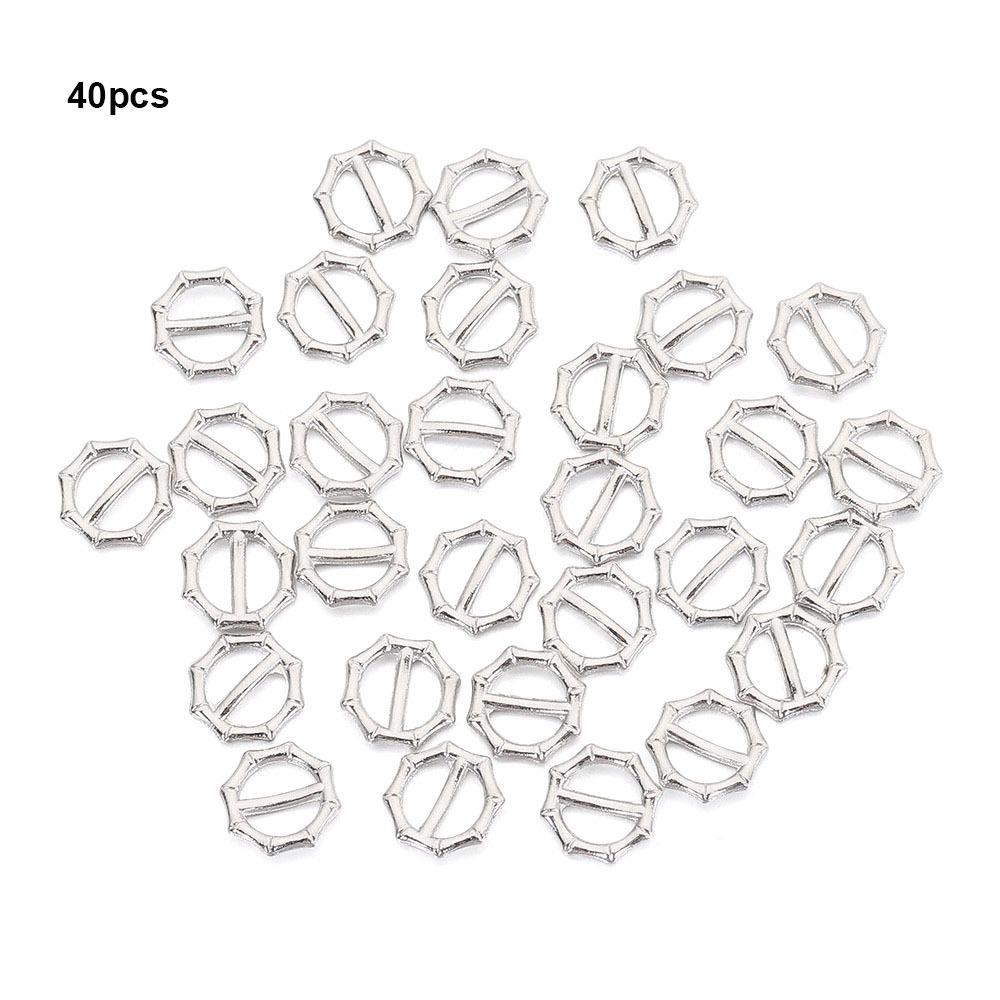 40pcs 5mm Tri-glide Belt Buckle Mini Ultra-small Doll Bags Buckles Metal DIY Small Strap Buckles Doll Buttons Shoes Accessories