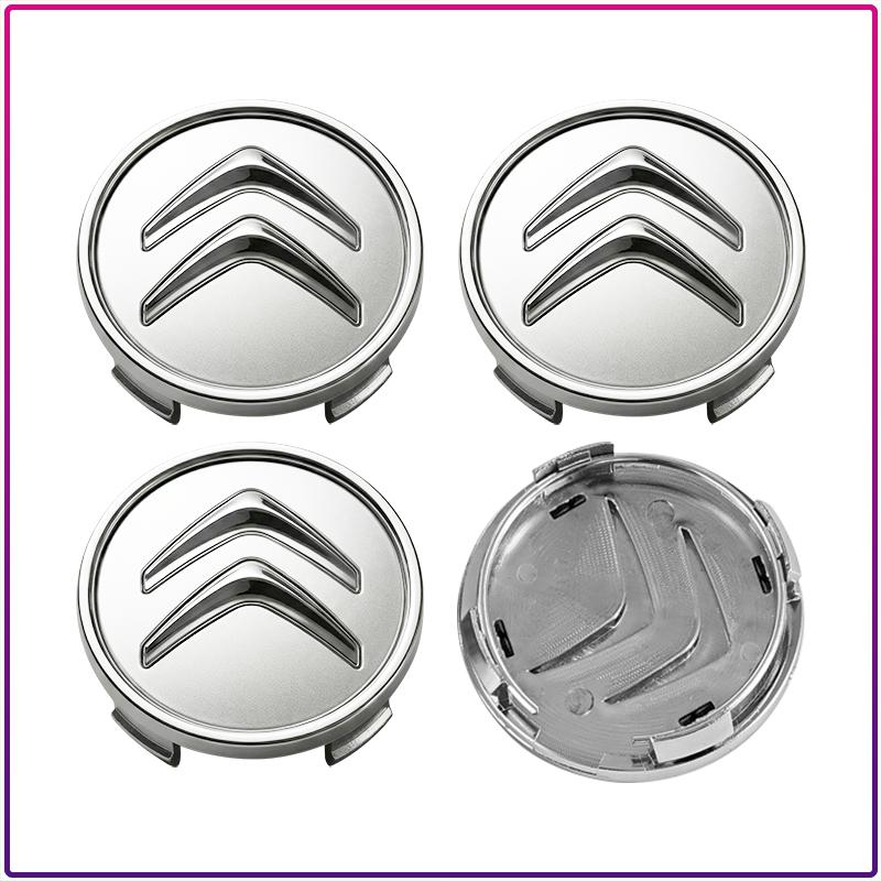 4 Pièces 60MM Cache-Moyeux de Roue de Voiture Cache-Jante Étanche Style de Voiture Pour Citroen C1 C2 C3 C4 C5 C6 C5X E-C4 C-Crosser C4 Cactus Berlingo Elysee C-ZERO