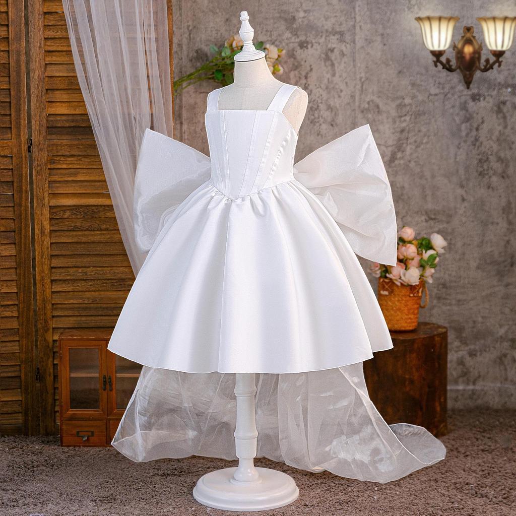 Children's Formal Princess Puffy Bow Dresses for Girls 4-15 Years - Fashion Show Costumes