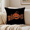 Halloween Witch Hat Skull Cushion Cover Linen Pillowcase Soft  for Sofa Bed Home Room Decor