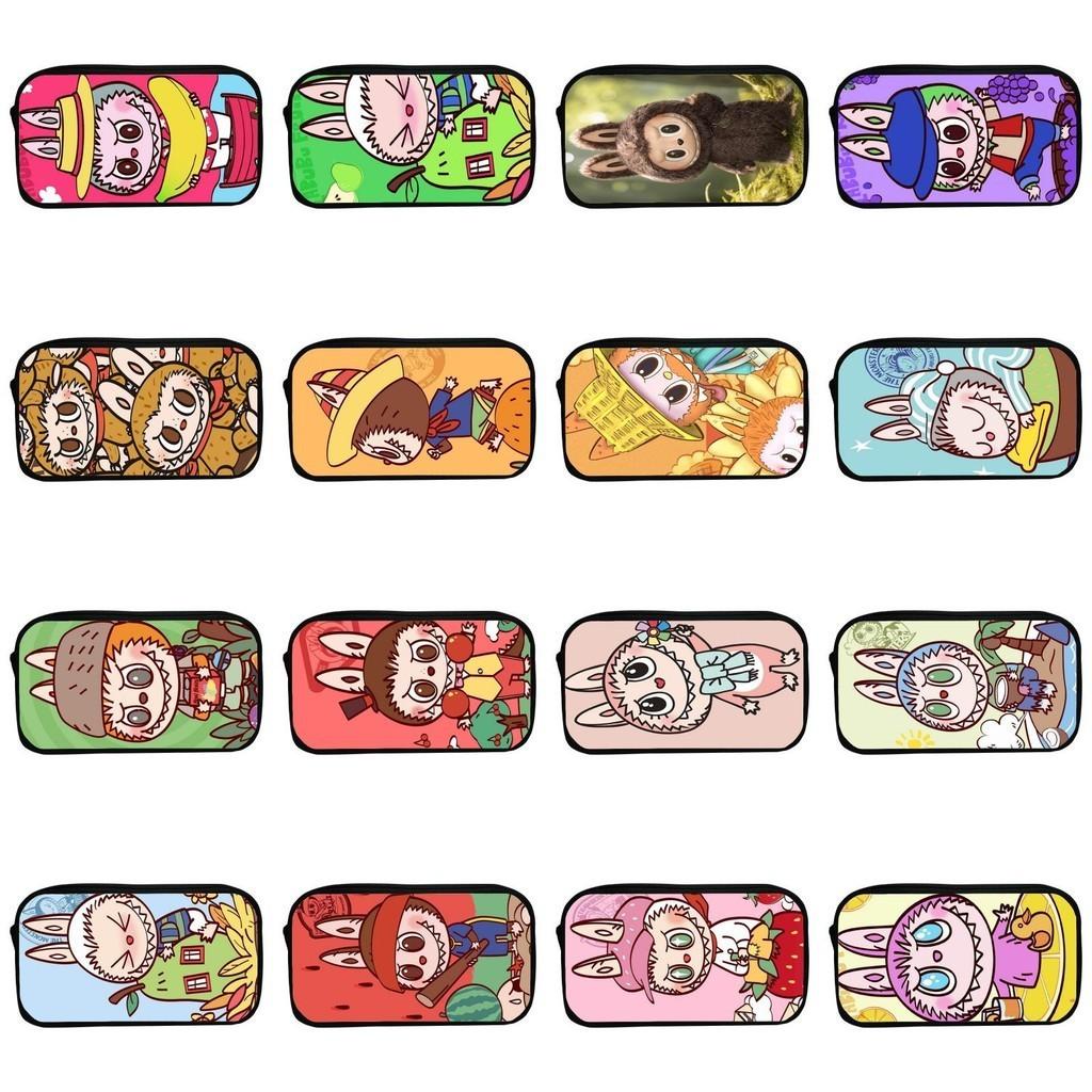 Sött tecknad kanin pennskrin för barn Hållbart polyester-pennfodral