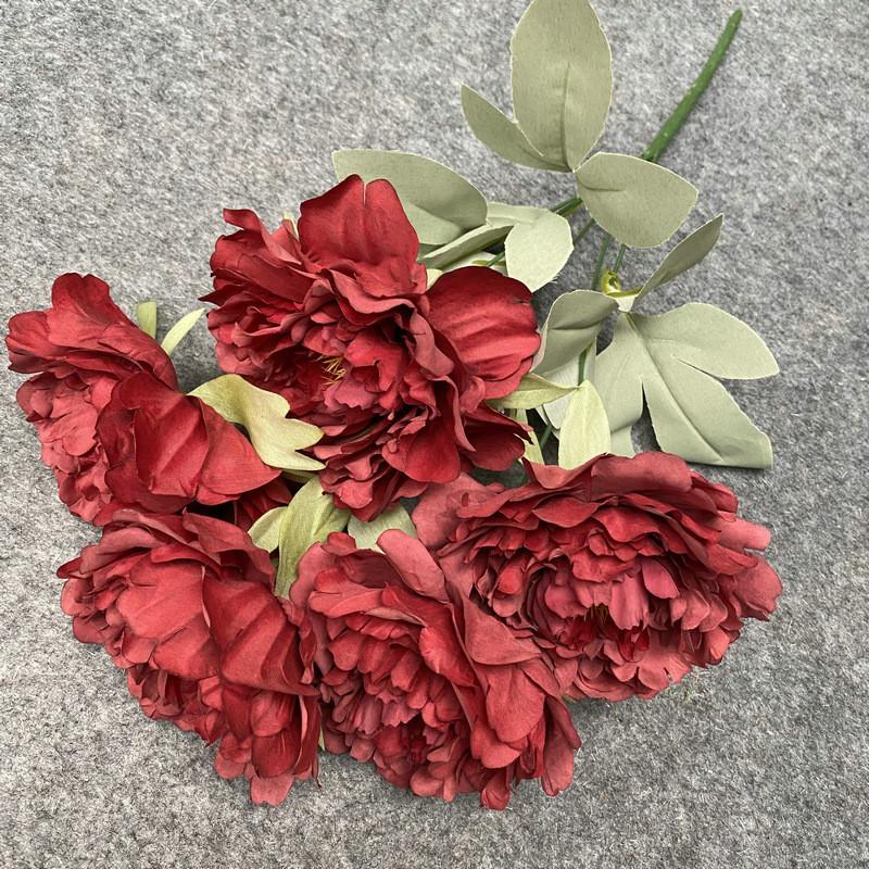 Peony Artificial Fake Flowers Wedding Arch Decorative Silk Flowers Realistic