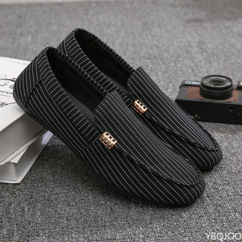 Mens Non Slip Loafers Breathable Driving Shoes Casual Plus Size Shoes Walking Canvas Flats Non Slip Moccasins Slippers Zapatos