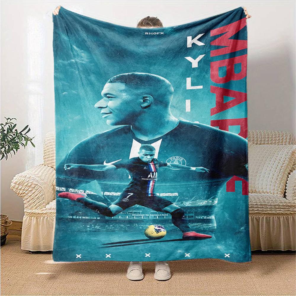 Mbappe's French Football Glory Blanket Ultra-Soft Suitable for Couch Livingroom Sofa Four Seasons Universal Stylish Decor