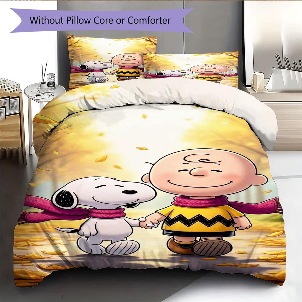 Snoopy Family Portrait Comfortable and Warm Bedding Set The Perfect Choice for Decorating Your Bedroom and Creating A Happy Home