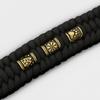 European & American Antique Bronze Thor's Hammer Men's Retro Woven Bracelet