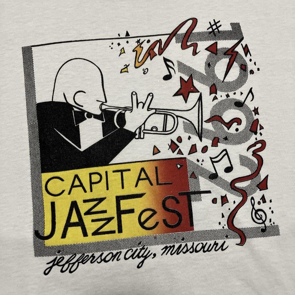 [USED] Vintage 90s Jazz Fest T-shirt with Jazz Art Graphics