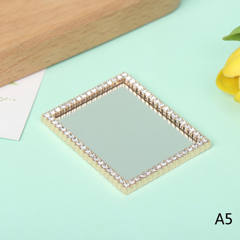 Dolls Makeup Furniture Toy Accessories Dollhouse Miniature Vintage Glod Vanity Mini Doll House Mirror, Dressing Mirror, Comb