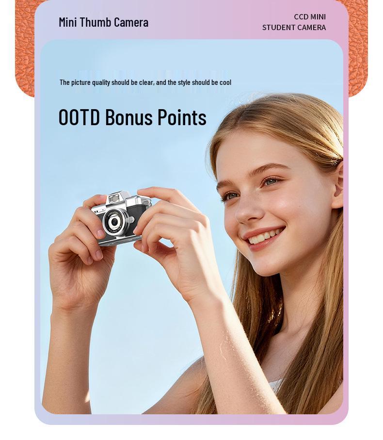 Retro CCD HD Thumb Flip Mini Digital Camera for Kids