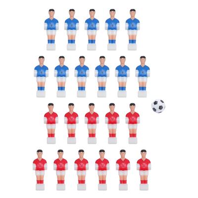 22pcs Table Football Players Replacement Red Blue Foosball Machine Accessories with 32mm Black White