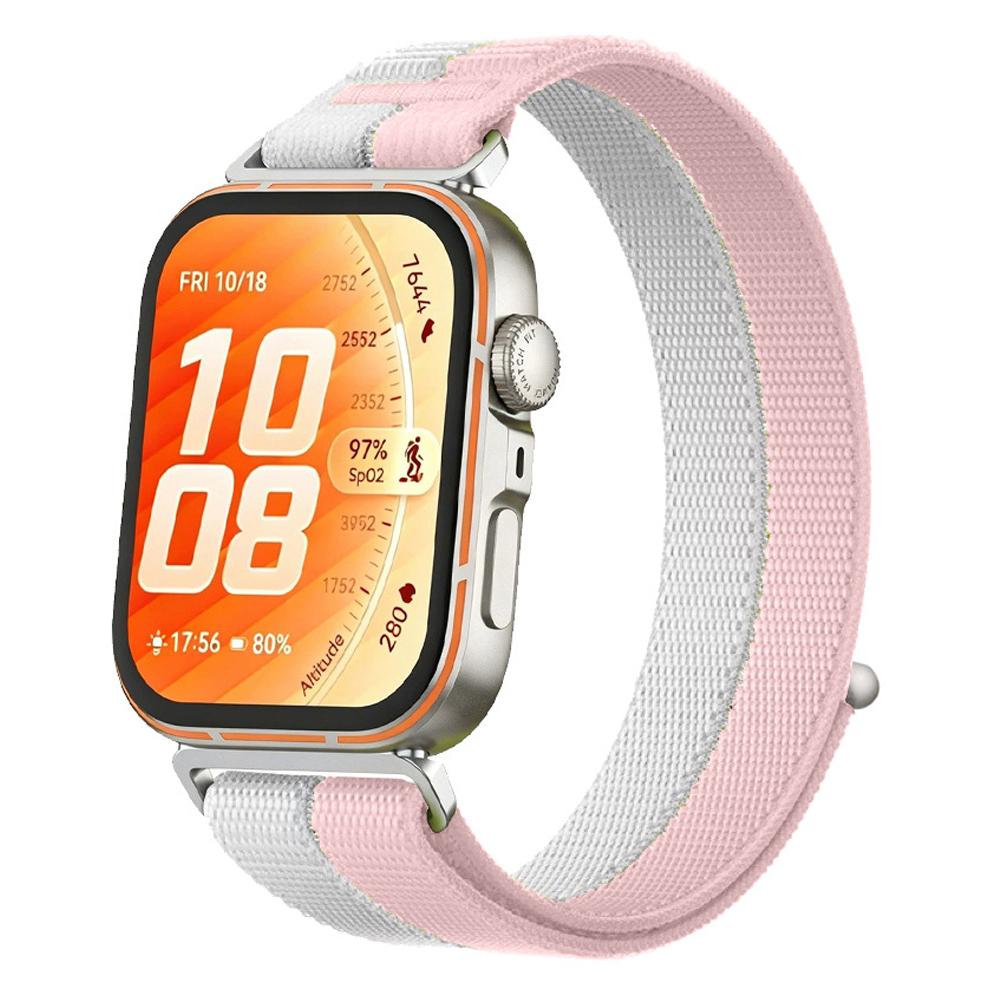 Nylon-Schlaufenarmband für Huawei Watch Fit 5-4-3 Geflochtenes Bequemes Atmungsaktives Armband für Huawei Watch Fit 5 Pro/Fit4 Pro Gürtel Huawei Fit 3 gray