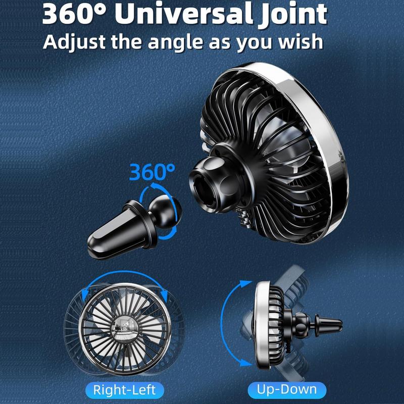 Mini Car Fan USB 15V Car Air Outlet Electric Fan Air Ventilation Device 3 Speeds Adjustable Cooler For Truck RV Vehicle Supplie