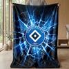 Hamburger SV Fußball Druck Flanelldecke, Weiche Warme Leichte Überwurfdecke für Sofa Bett Camping