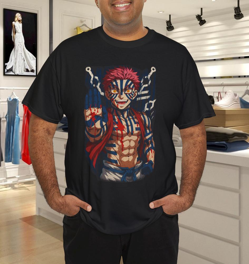 

Fierce Demon Warrior Graphic T-Shirt – Battle-Ready Anime Design 3XL