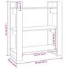 Bookshelf Room Divider Grey 80 x 35 x 91 cm Solid Pine Wood
