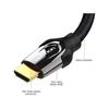 Cable HDMI 4K Vention VAA-B05-B1500 2.0 18Gbps 15m Macho-Macho Trenzado Nylon Negro