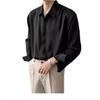 Men's Summer 2025 Lightly Mature Loose Fit Non-Iron Long Sleeve Shirt