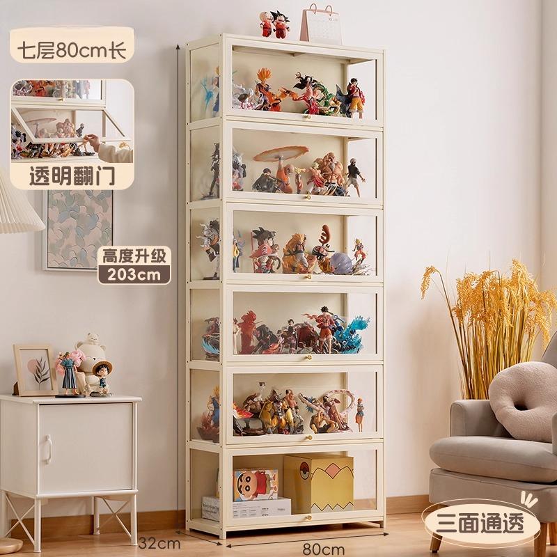 Acrylic figurine display cabinet with transparent design collectibles,models cosmetics,dust-proof countertop display stand